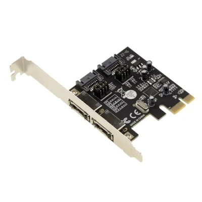 Imagen de Kalea INFORMATIQUE Tarjeta controladora PCI Express PCIe 2 Puertos SATA 3 6G Tomas internas y/o eSATA externas con chipset ASM1061
