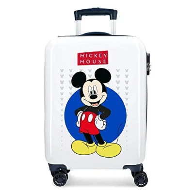 Imagen de Disney Mickey Enjoy the Day Maleta de cabina Blanco 40x55x20 cms Rígida ABS Cierre combinación 34L 2,8Kgs 4 Ruedas Dobles Equipaje Mano