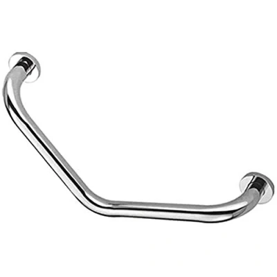 Imagen de Ibergrif M34017 Asideros de Ducha, Asa Baño Seguridad ángulo, Pasamanos WC, Acero Inoxidable, Plata, 40 cm