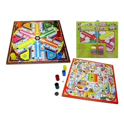 Imagen de Rama TABLERO PARCHIS 6 Y OCA 41X41 CON FICHAS, Multicolor (90567)