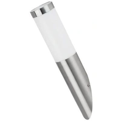 Imagen de raba Lux a + to E, Inox Torch poste, metal, 60 Watts, E27, Acero inoxidable/blanco, metal plástico, inoxidable y blanco, 18 x 7,6 38 cm, E27 watts 230 volts