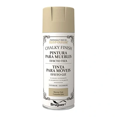 Imagen de Rust Oleum Bruguer Chalky Finish pintura para muebles en spray Marrón 400 ml