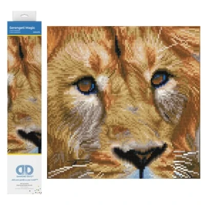 Imagen de DIAMOND DOTZ ® Serengeti Magic, taladro completo, puntos redondos, kits de pintura diamantes, arte diamantes para adultos, gemas, kits, 12 x pulgadas