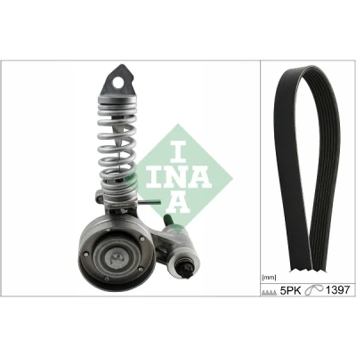Imagen de INA 529 0326 10 Juego de correas trapeciales poli V Revisar/sustituir poleas libres del alternador OPEL: Insignia A Berlina, Astra J Sports Tourer
