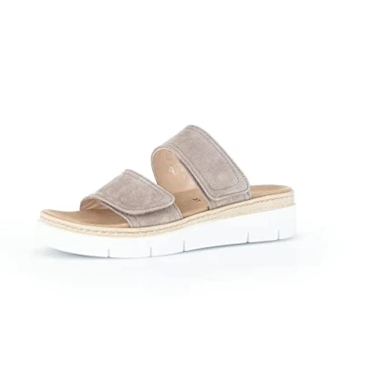 Imagen de Gabor Sandalias para mujer, slip on, plantilla intercambiable, mejor ajuste, Concha Beige 62, 41 EU