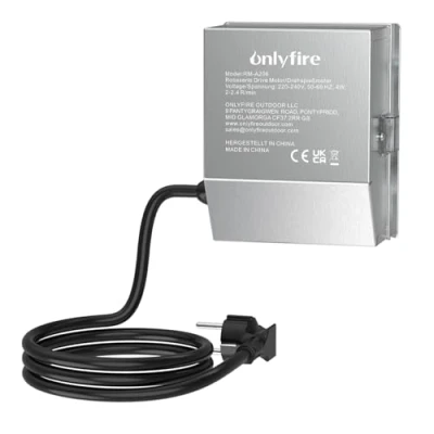 Imagen de Onlyfire Acero Inoxidable Barbacoa Motor para BBQ Asador Brochetas, 2 2.4 R/M, 50/60Hz de 4 W, 220 V/240 V