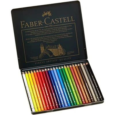 Imagen de Faber Castell 110024 Lápices de Colores, 24 Unidades, Multicolor, ecolápices (Polychromos 110024)