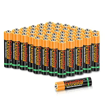 Imagen de EXTRASTAR Batería de Carbón AA R6 1,5 Voltios, 860mAh No5 Pilas, Gama Performance, 48Pcs