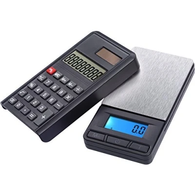 Imagen de G &amp; moneda báscula digital de precisión bolsillo con funda y calculadora (2 en 1) 200 G/0,01