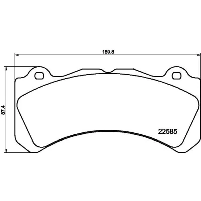 Imagen de HELLA 8DB 355 040 211 Juego de pastillas freno con contacto avisador desgaste tornillos pinza accesorios VOLVO: S60 II, V60 I