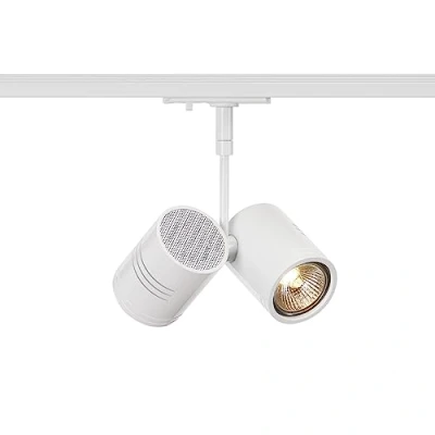 Imagen de Slv Blanco monofásico BIMA 2, Foco led, proyector, luminaria de Techo, Sistema Carril, iluminación Interior / GU10 50 W