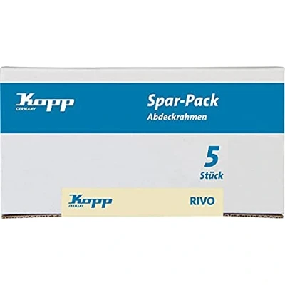 Imagen de Kopp 404615051 Profi Pack Marco para enchufes (5 unidades, instalación horizontal y vertical, 2 marcos), color gris