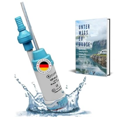 Imagen de Comet VipPlus bomba de agua 12 V, con válvula antirretorno (fija) + filtro juego libro electrónico para camping, V autocaravana, sumergible