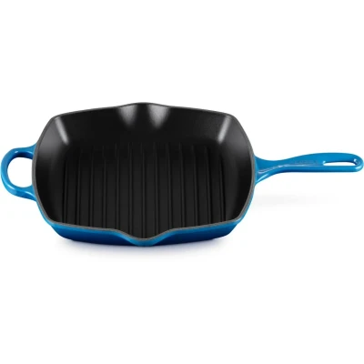 Imagen de Le Creuset Griddle Pan Signature Azure 26 x cm enamelled non stick coating
