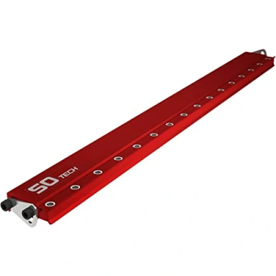 Imagen de SOTECH Plantilla de taladrado precisión aluminio BS 32 500 (499 x 46,5 17 mm) para filas agujeros con una separación mm Soportes estanterías Placas montaje