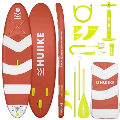 Imagen de HUIIKE Tabla Paddle Surf Hinchable con Accesorios Incluidos, Remo, Quillas, Inflador. Stand Up Board Gran Estabilidad y Resistencia. 305 x 84 15 cm, Soporta hasta 130 kg