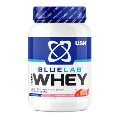 Imagen de USN Blau Labor 100% Prima Fresa Suero Proteína Polvo 910 g
