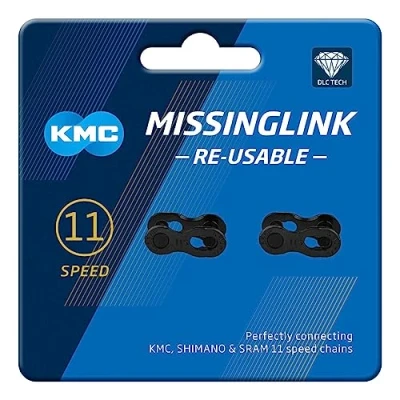 Imagen de KMC Giunto X11 DLC BLK RIUTI, Unisex, Negro, 2 Pares