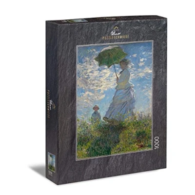 Imagen de Ulmer Puzzleschmiede Puzzle Claude Monet, Femme à l&#039;ombrelle de 1000 Piezas el Famoso Cuadro Monet (1875)