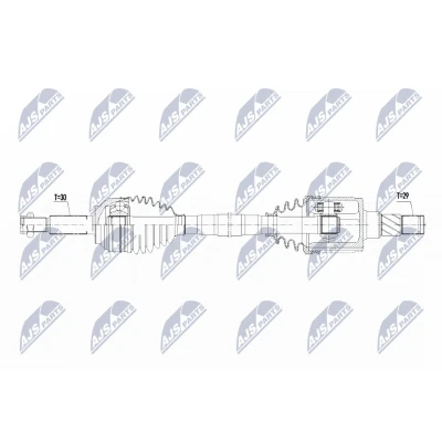 Imagen de NTY NPW CH 078 Árbol de transmisión Eje trasero izquierda, trasero, derecha, 870 28 TESLA: Model X, S