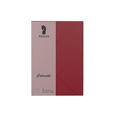 Imagen de Rössler Coloretti Sobres, 80 g/m², B6, 5 unidades), color rojo