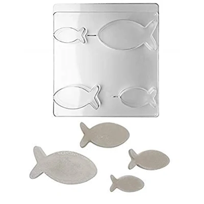 Imagen de Rayher 36083000 Molde manualidades de peces, 4 tamaños, reutilizable