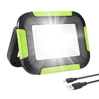 Imagen de Lepro Foco LED Trabajo 10W, Recargable 1000 LM, Luz deTrabajo Portátil 3 Modos, Banco de Energía, Resistente al Agua IPX4, Linterna Cámping para Emergencia, Pesca, Cortes Energía y Más