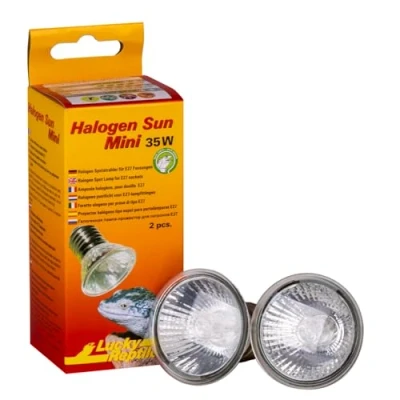 Imagen de Lucky Reptile Halogen Sun LV Foco de Calor 35W lámpara luz Sol para Bases enchufes G5.3 con Buen Rendimiento y en Enfoque iluminación Reptiles