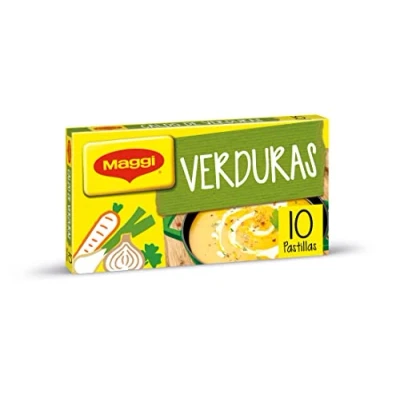 Imagen de MAGGI Caldo de Verduras deshidratado Pack 20 x 10 pastillas 10g Total: 200 cubitos