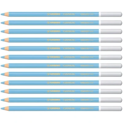Imagen de Lápiz de Color tiza pastel STABILO CarbOthello Caja con 12 unidades ultramar claro