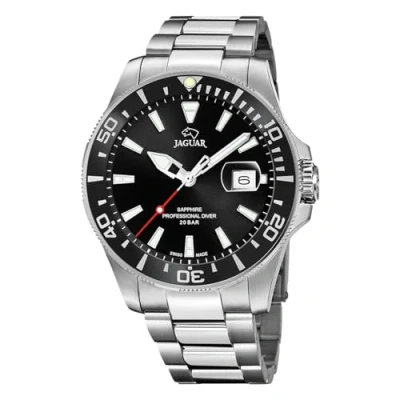 Imagen de JAGUAR J860/d, Reloj Modelo De La Colección Executive Caja 43 5 Mm Negro Con Correa Acero Par Unisex Adulto, Único, Para Caballero Paquete 100