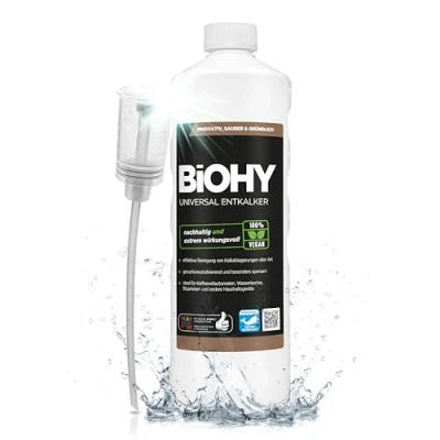 Imagen de BiOHY Descalcificador universal (1 botella de 1 litro) + Dosificador Universeel concentraat voor alle huishoudelijke apparaten Compatibel met koffiemachines en espressomachines (Entkalker)