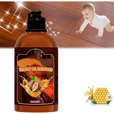 Imagen de YLBHYIRSJF Aceite de Mantenimiento para Pulir Muebles Madera Antiagrietamiento, Abrillantador Y Limpiador con Cera Abejas, (200 Ml, 1 Unidad)