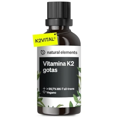 Imagen de Vitamina K2 MK7 200 µg 1700 gotas (50 ml) Contenido alltrans &gt;99,7% (K2VITAL® de Kappa) Probado en laboratorio, vegano, alta dosificación