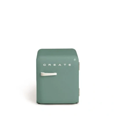 Imagen de CREATE / RETRO FRIDGE 50 OFF WHITE/Frigorífico verde sage maneta blanco roto 85W, minibar, un estante, diseño retro, cm, dos repisas, capacidad de 48L, bajo consumo, 50x44x49,8 cm