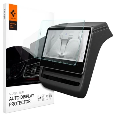 Imagen de Spigen Glas.tR EZ Fit Protector Pantalla para Tesla Model 3 (2024/2025), 1 Unidad, Trasera de 8 Pulgadas,Instalación Fácil, Anti Reflejo, Mat, Huellas, Dureza 9H