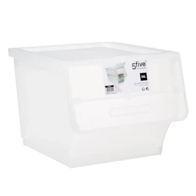 Imagen de 5five caja de plástico transparente con apertura frontal 34l