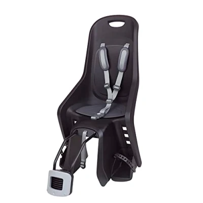 Imagen de POLISPORT 8406700019 Silla Trasera Bubbly Maxi Plus FF para Bicicleta con Ruedas de 26&#039;&#039; a 28&#039;&#039; Apta niños un Peso 9 22 Kg Anclaje en el Cuadro Color Negro/Gris Oscuro