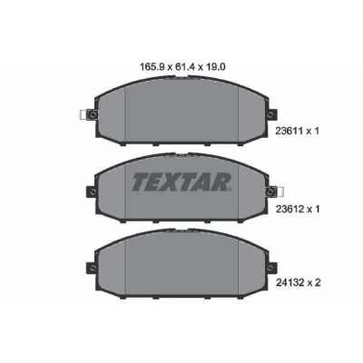 Imagen de TEXTAR 2361101 Juego de pastillas freno con avisador acústico desgaste NISSAN: Patrol GR 5 SUV