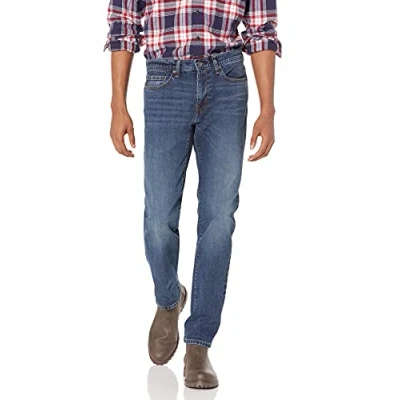 Imagen de Amazon Essentials Vaqueros Ajustados Hombre, Lavado Medio, 32W / 30L