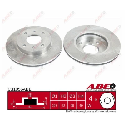Imagen de SAKURA 604 10 4080 Disco de freno Eje delantero 257 22 ventilación interna NISSAN: Primera Berlina, Almera II Hatchback, 2 Limousine