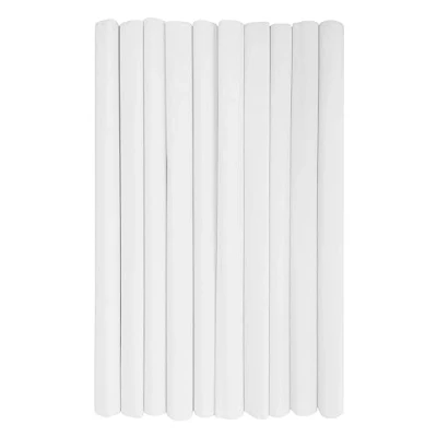 Imagen de Interdruk rollos de papel crepé para niños, bricolaje y decoraciones Paquete 10 (50 cm x 200 cm, 28 g/m2) 01 Blanco