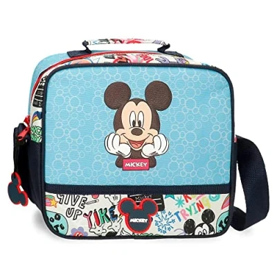 Imagen de Disney Mickey Be Cool Estuche tres compartimentos Azul 22x12x5 cms Poliéster