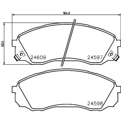 Imagen de HELLA 8DB 355 013 541 Juego de pastillas freno con avisador acústico desgaste accesorios KIA: CARNIVAL / GRAND 3