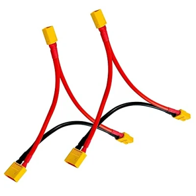 Imagen de Boladge 2 Packs Adaptador de Conector Serie XT60 1 Enchufe Hembra a Enchufes Macho para Batería RC Lipo