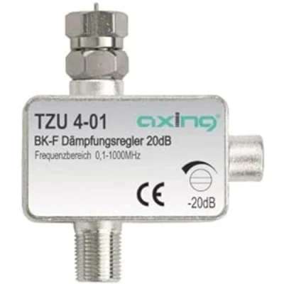 Imagen de Axing TZU 4 01 Atenuador de señal cable o TDT para conector F (0,5 20 dB)