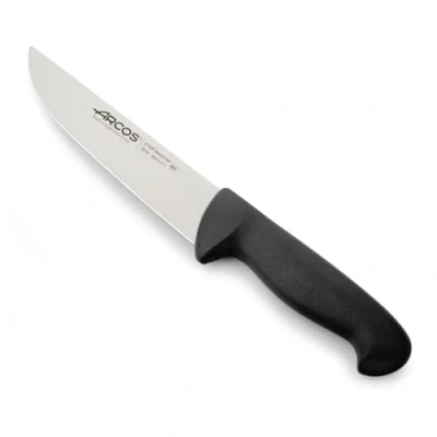 Imagen de Arcos Cuchillo Carnicero la Gama Acero Inoxidable Nitrum. Carne. Mango Polipropileno Negro.istema identificación Color para Uso prolongado y Pesado. Serie 2900. Negro.