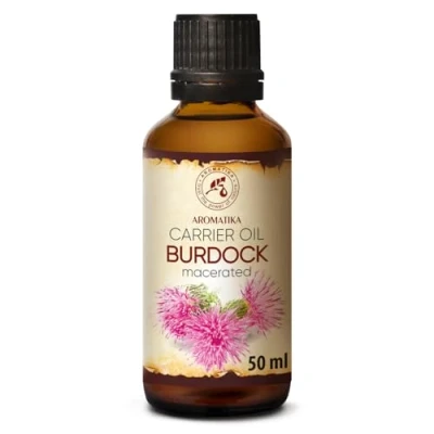 Imagen de Aceite de Bardana 50ml Arctium Lappa Root 100% Puro &amp; Natural Mejor para el Cabello Grandes la Piel Rostro Cuidado Corporal Botella Vidrio Semilla