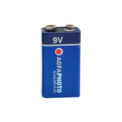 Imagen de AgfaPhoto Pilas Alcalinas Plus E Block 6LR61 (9 V, 10 Unidades) Larga Vida útil Ideal para Dispositivos fotográficos, mandos a Distancia y electrónicos Rendimiento fiable