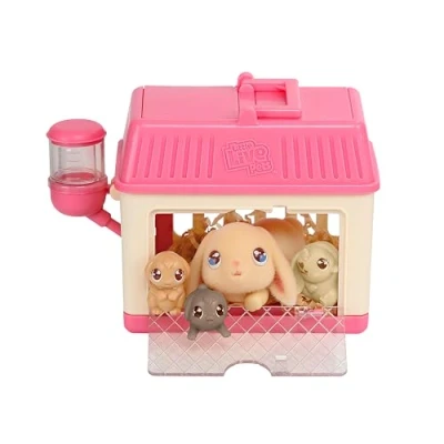 Imagen de Little Live Pets Mama Surprise Minis. Feed and Nurture a Lil&#039; Bunny Inside Their Hutch so she has 2, 3, or 4 Babies with Accessories to Dress Them Up